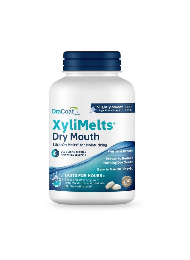 Oracoat XyliMelts Dry Mouth Relief Oral Adhering Discs Slightly Sweet with Xylitol, for Dry Mouth, Stimulates Saliva, Non-Acidic, Day and Night Use, Time Release for up to 8 Hours, 230 Count - Image 1