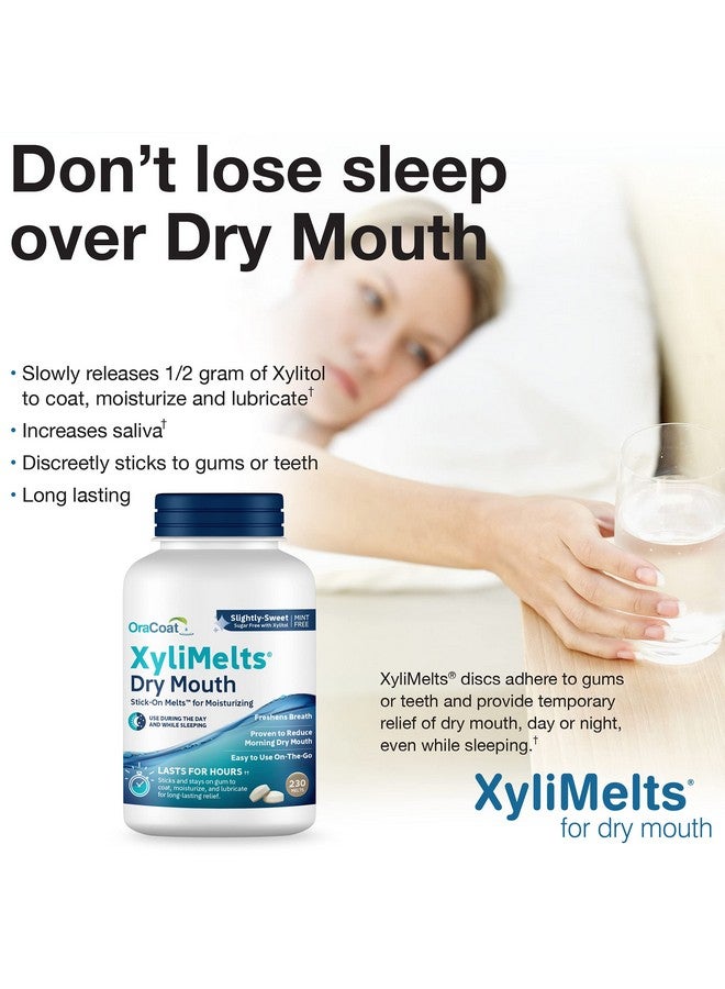 Oracoat XyliMelts Dry Mouth Relief Oral Adhering Discs Slightly Sweet with Xylitol, for Dry Mouth, Stimulates Saliva, Non-Acidic, Day and Night Use, Time Release for up to 8 Hours, 230 Count - Image 4