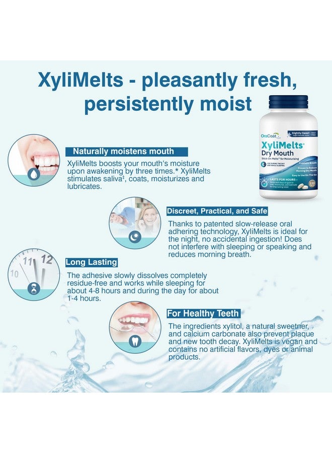 Oracoat XyliMelts Dry Mouth Relief Oral Adhering Discs Slightly Sweet with Xylitol, for Dry Mouth, Stimulates Saliva, Non-Acidic, Day and Night Use, Time Release for up to 8 Hours, 230 Count - Image 5