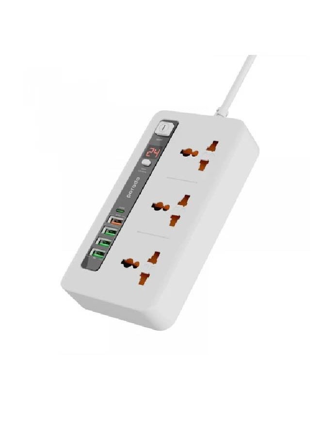 porodo - Porodo Multi-Port Power HUB 4 USB-A and 1 USB-C 2m Ultimate Home & Office Kit - Image 1
