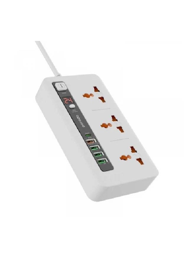 porodo - Porodo Multi-Port Power HUB 4 USB-A and 1 USB-C 2m Ultimate Home & Office Kit - Image 1