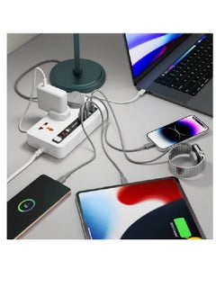 porodo Porodo Multi-Port Power HUB 4 USB-A and 1 USB-C 2m Ultimate Home & Office Kit  - Image 4