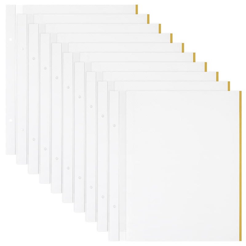 AHANDMAKER 10 Sheets Self Adhesive Refill Pages 124x105 Photo Album SelfStick Inner Page 2 Hole Scrapbook Expansion Page Refill Protectors for Archival Photo Album Wedding Birthday Gift White
