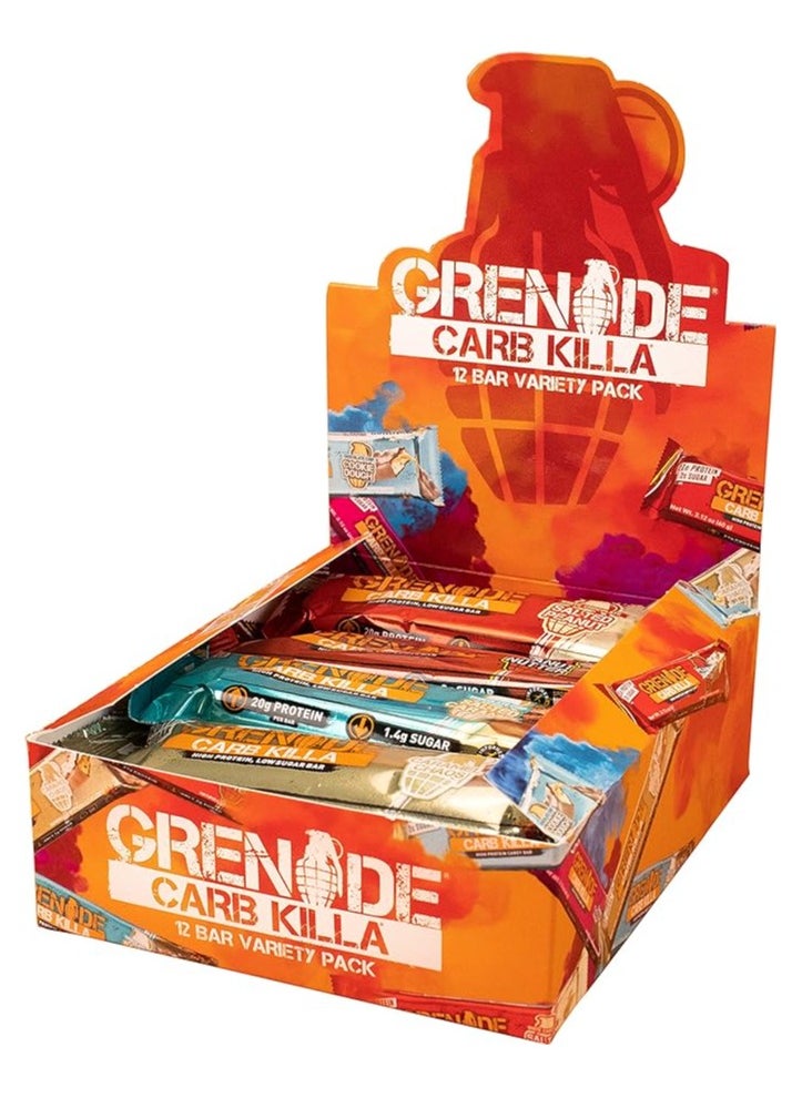 Grenade مجموعة متنوعة من بارات البروتين عالية البروتين ومنخفضة السكر من شركة Grenade 