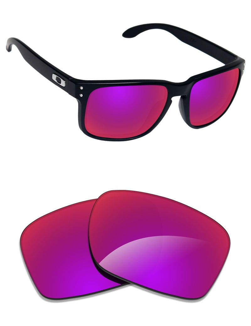 Alphax Midnight Sun Mirrored Polarized Replacement Lenses for Oakley Holbrook OO9102 Sunglasses - Image 1