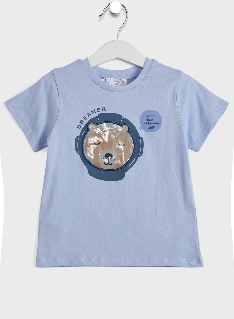 MANGO Infant Beaver Print T-Shirt