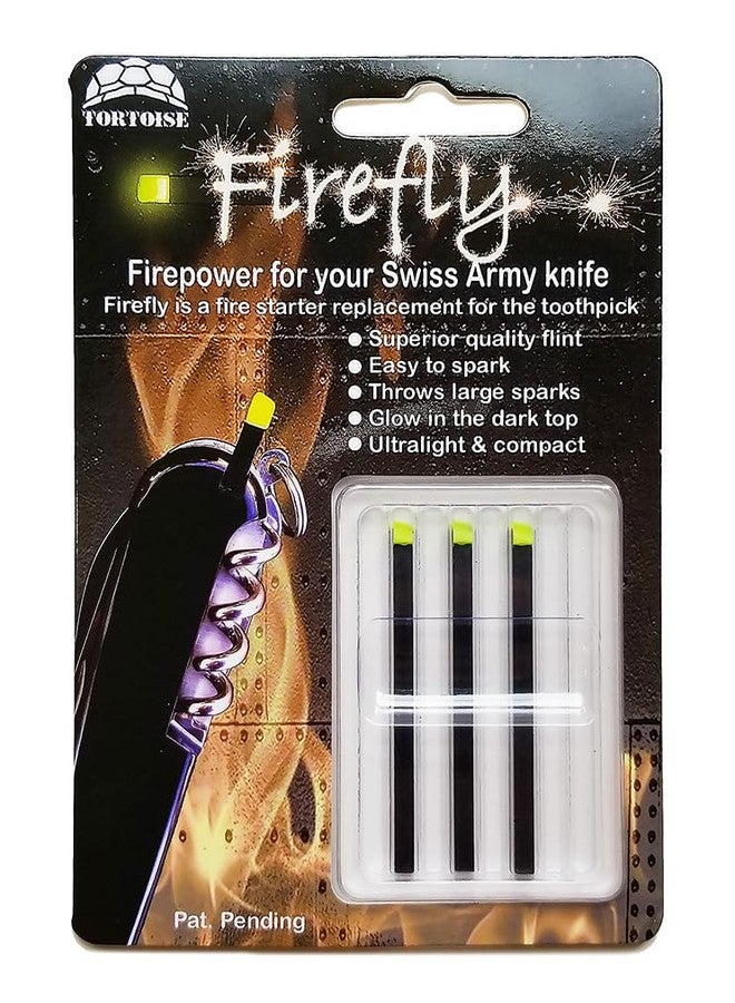Tortoise Gear Firefly Regular 3 Pack - Fire Starter Accessory for Swiss Army Victorinox Knives (Neon Green-Yellow Glow) - Image 1