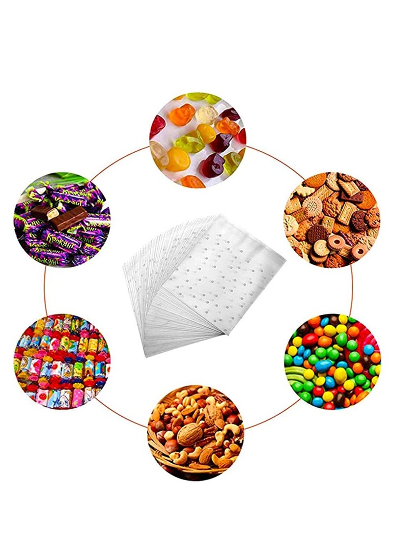 KASTWAVE 300Pcs Clear Cello Cellophane Bags Self Adhesive Thank You Plastic Bags for Bakery Candle Soap Cookie Candies Dessert Holiday New Year Party Favors - Image 3