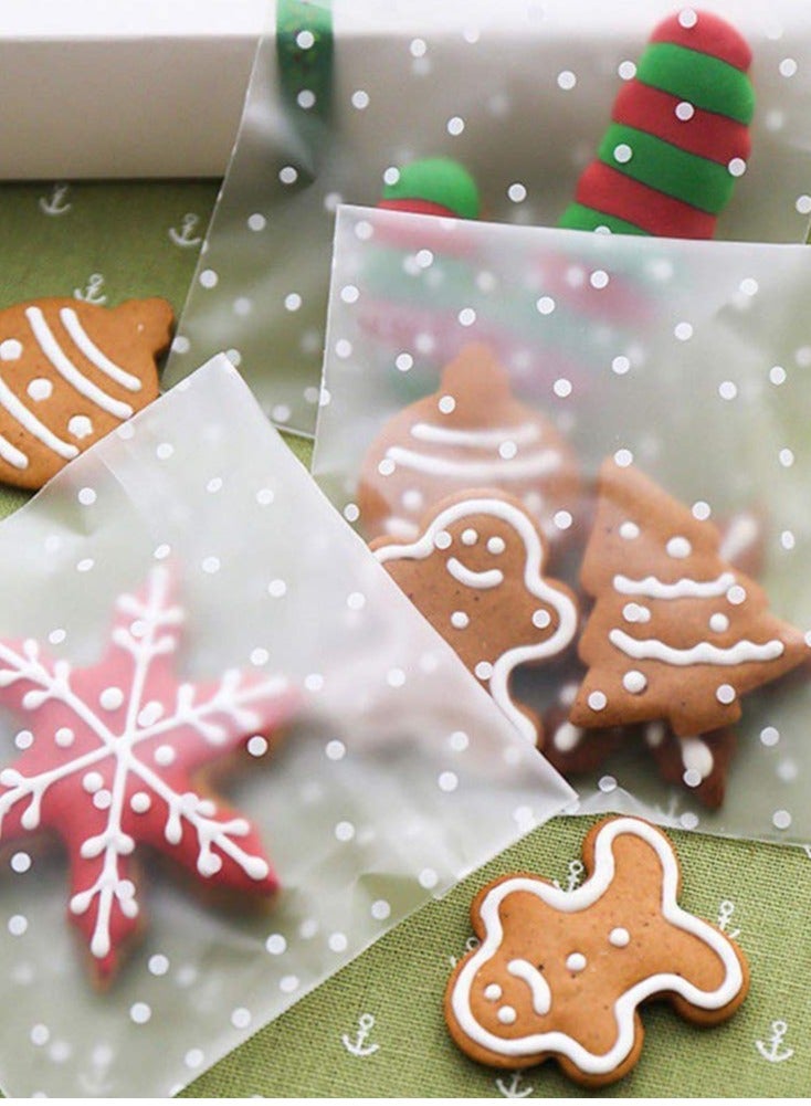 KASTWAVE 300Pcs Clear Cello Cellophane Bags Self Adhesive Thank You Plastic Bags for Bakery Candle Soap Cookie Candies Dessert Holiday New Year Party Favors - Image 5