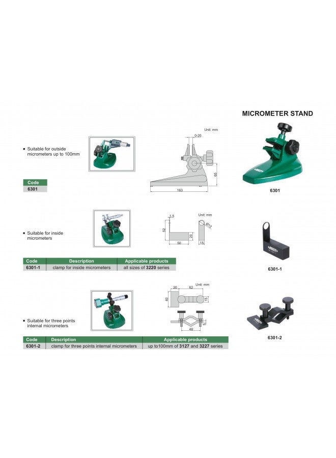Insize Insize 6301 Micrometer Stand - Image 2