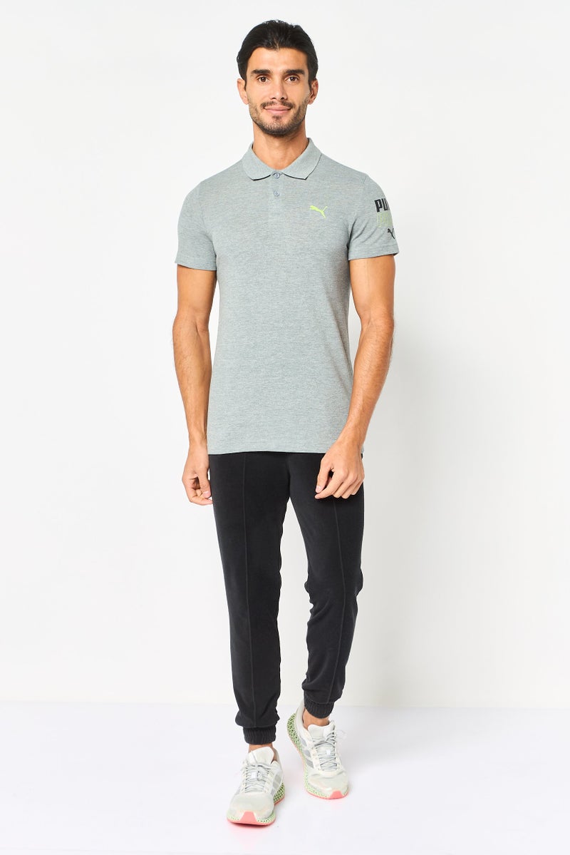 PUMA Men Slim Fit Short Sleeve Outdoor Polo Shirt, Grey - Image 4