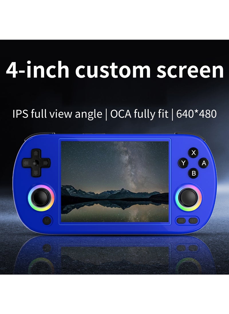ANBERNIC  - Anbernic RG40XX H Handheld Game Console 4.0 IPS Screen -Linux 64-bit-H700 quad-core ARM Cortex-A53 1.5GHz Frequency- core 3200mAh 5G WiFi Bluetooth HDMI Output 【Blue-64GB Emulators Over 5000 Games Pre-installed 】 - Image 1