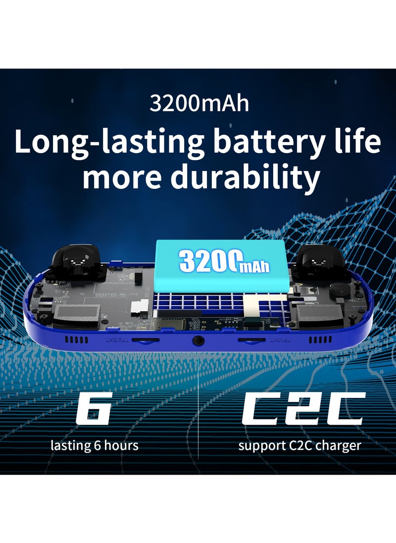 ANBERNIC  - Anbernic RG40XX H Handheld Game Console 4.0 IPS Screen -Linux 64-bit-H700 quad-core ARM Cortex-A53 1.5GHz Frequency- core 3200mAh 5G WiFi Bluetooth HDMI Output 【Blue-64GB Emulators Over 5000 Games Pre-installed 】 - Image 1
