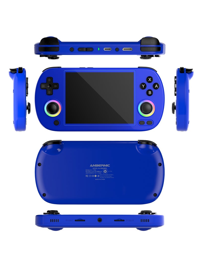 ANBERNIC  - Anbernic RG40XX H Handheld Game Console 4.0 IPS Screen -Linux 64-bit-H700 quad-core ARM Cortex-A53 1.5GHz Frequency- core 3200mAh 5G WiFi Bluetooth HDMI Output 【Blue-64GB Emulators Over 5000 Games Pre-installed 】 - Image 1