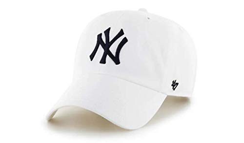 47 MLB New York Yankees Men's '47 Brand Clean Up Cap, White, One-Size - Image 2