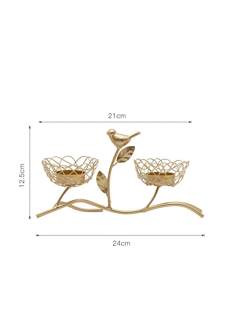 MIXDE - Two Headed Candle Holder Gold - Image 1