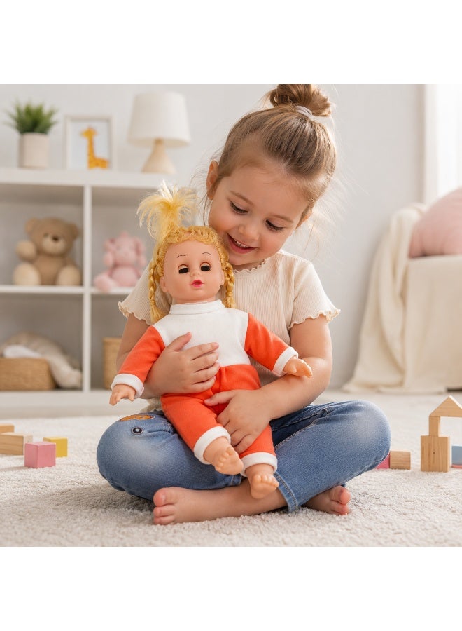 Interactive Baby Doll With Light And Sound 30 Cm Soft Doll Toy For Kids Gift - Image 3