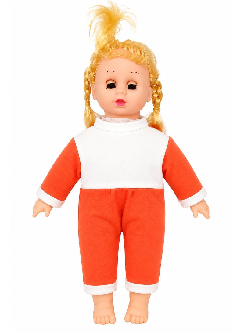 Interactive Baby Doll With Light And Sound 30 Cm Soft Doll Toy For Kids Gift - Image 1