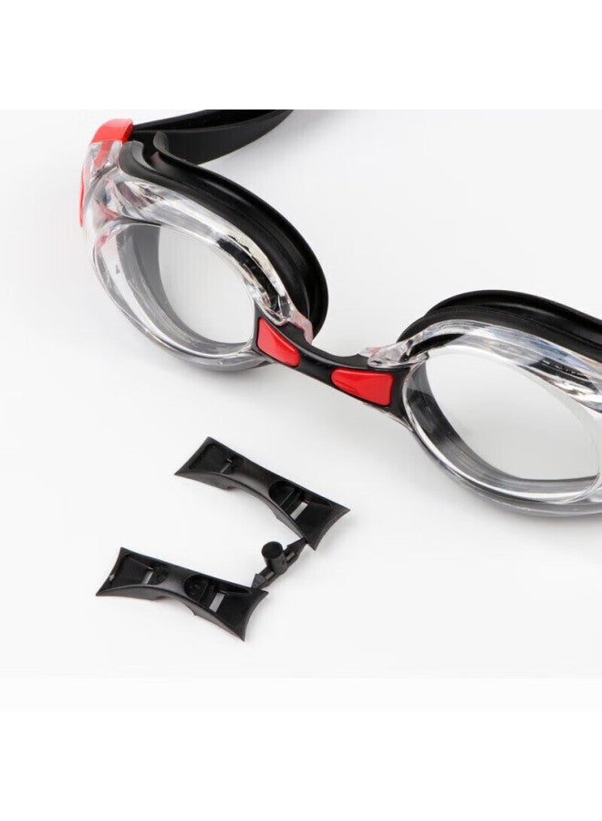 Yingfa Swimming Goggles, High-definition Anti-fog Waterproof Comfortable Training Large Frame Protective Eyewear For Adult Men And Women, Black With Red Accents - Image 5