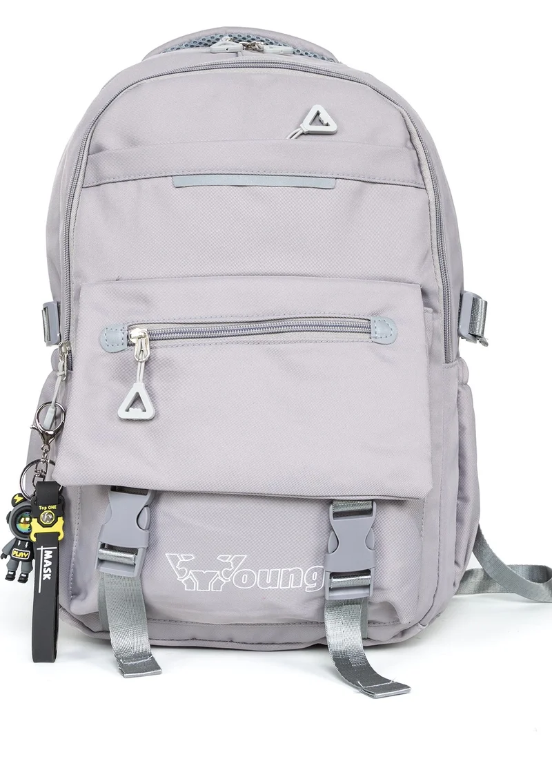 Necati Çanta Necati Bag "Designed for School and Travel: Stylish Bag Compatible with 15.6 Inch Laptop" Gray
