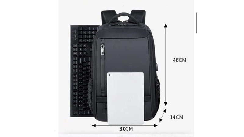 TRUE HUMAN Emperor 15.6 Inch Laptop Bag With Usb Charging Port Laptop Backpack,Office Bag, College Bags Anti Theft (Captain), Black - Image 3