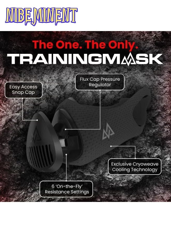 NIBEMINENT قناع تدريب الارتفاع لتحمل الأداء - مدرب التنفس للأداء في الجري وركوب الدراجات والتمارين للرجال والنساء - Image 4