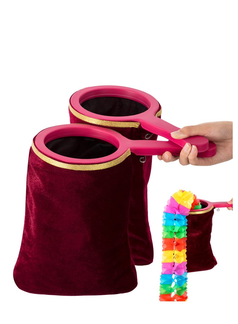 SYOSI Magic Props Change Bag, Magic Change Bag with Zipper Twisting Handle Make Things Appear Disappear, Magic Trick Bag, Magic Stage Prop Accessories for Kids Adults Boys Girls Gift (2 Pcs) - Image 1