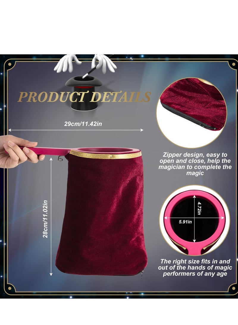 SYOSI Magic Props Change Bag, Magic Change Bag with Zipper Twisting Handle Make Things Appear Disappear, Magic Trick Bag, Magic Stage Prop Accessories for Kids Adults Boys Girls Gift (2 Pcs) - Image 3
