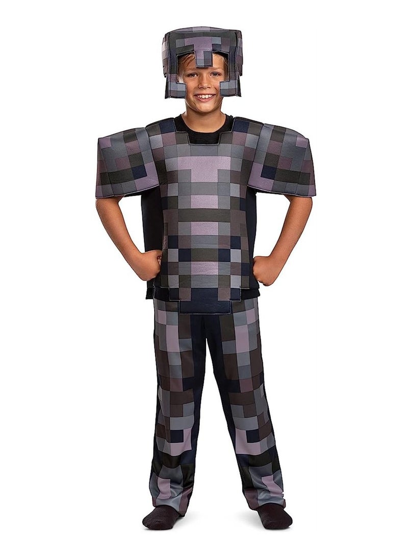 Disguise Minecraft Costume, Official Nether Armor Outfit for Kids Minecraft Costume, Deluxe Child Size - Image 1