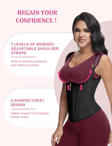 SHAPSHE waist trainer for women working out waist cincher vest for tummy control wrap waist shapewear body shaper with straps - Image 3