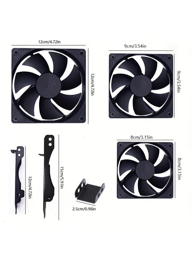 3 15 Inch Graphics Card Cooling Fan PCI Slot Mount Quiet Cooler For Servers - Image 2