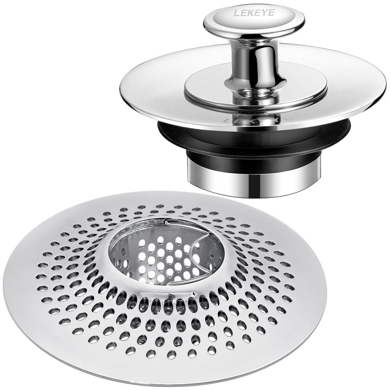 LEKEYE Shower Drain Hair Catcher | Bathtub Stopper/Strainer Stainless Steel Drain Protector - Image 1