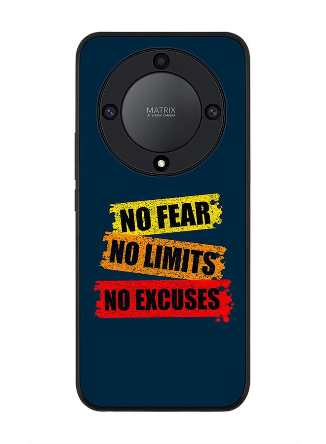 Stylizedd Rugged Black edge case for Honor X9a 5G Slim fit Soft Case Flexible Rubber Edges Anti Drop TPU Gel Thin Cover -  No Fear Limits Excuses - Image 1