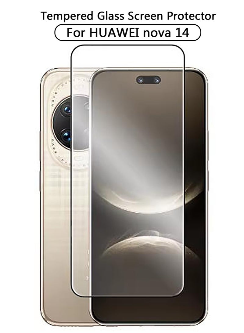 عبوة واحدة لواقي شاشة HUAWEI nova 14، عالي الدقة شفاف مضاد للخدش، بدون فقاعات، سهل التركيب - Image 1
