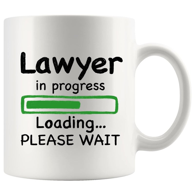 Panvola Lawyer in Progress Loading Please Wait Lawyer Gifts Law Student Coffee Mug Graduation Gift Future Attorney Ceramic Cup Novelty Drinkware 11 oz White - Image 2