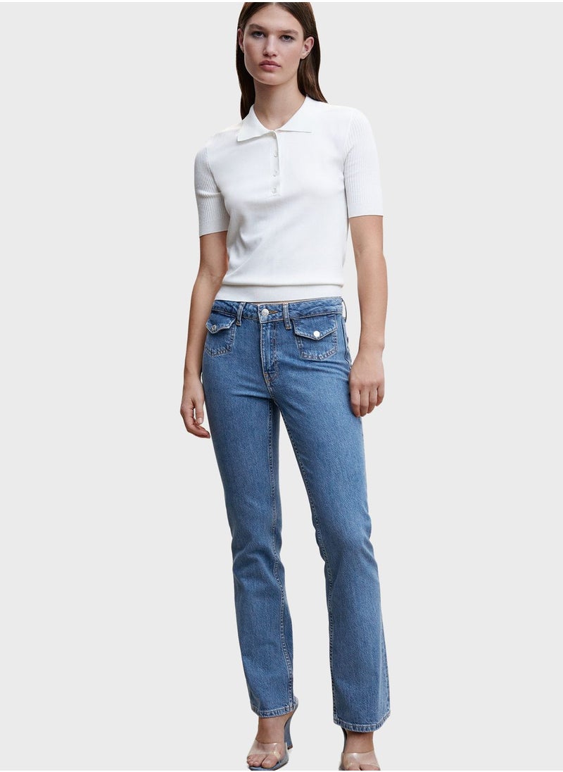MANGO - High Waist Jeans - Image 1