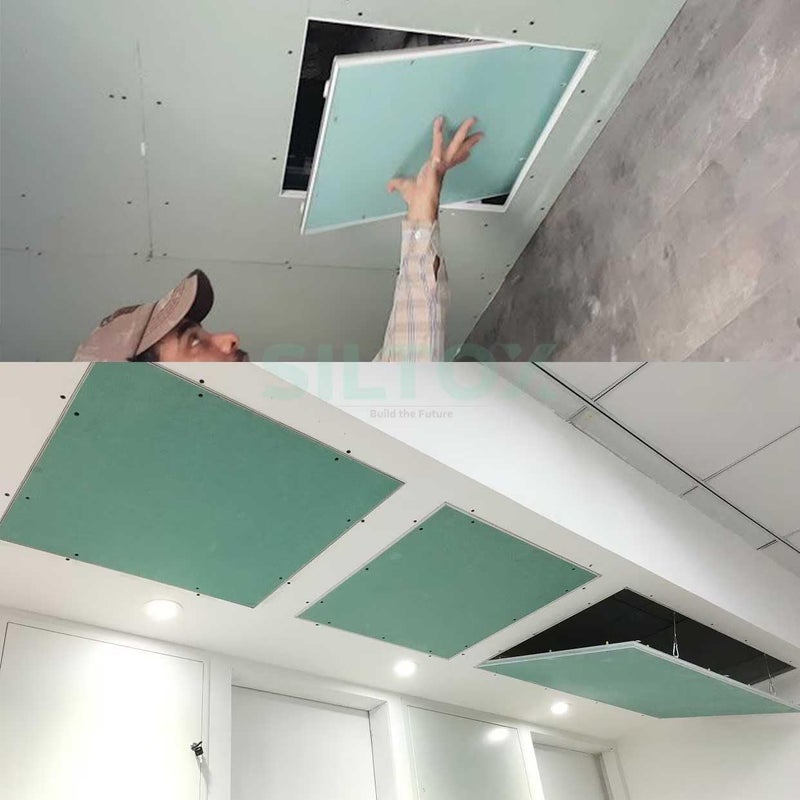 SILTOX Drywall Access Panel with Aluminium Frame, Gypsum Inspection Access Door for Wall & Ceiling, Plumbing, Electrical & HVAC Maintenance Access Cover (45x45 cm) - Image 5