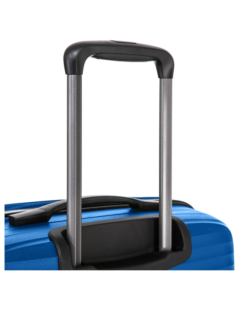 CABINPRO Light Weight PP Fashion Trolley Luggage Set of 3 Expandable Hard Case Suitcase with Safe Zipper and 4 Quite 360° Double Spinner Wheels CP002 Sapphire Blue
