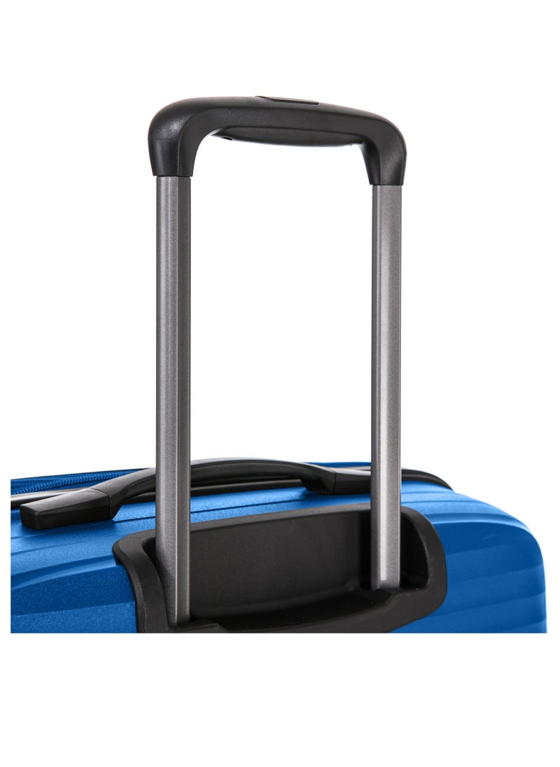 CABINPRO - Light Weight PP Fashion Trolley Luggage Set of 3 Expandable Hard Case Suitcase with Safe Zipper and 4 Quite 360° Double Spinner Wheels CP002 Sapphire Blue - Image 1