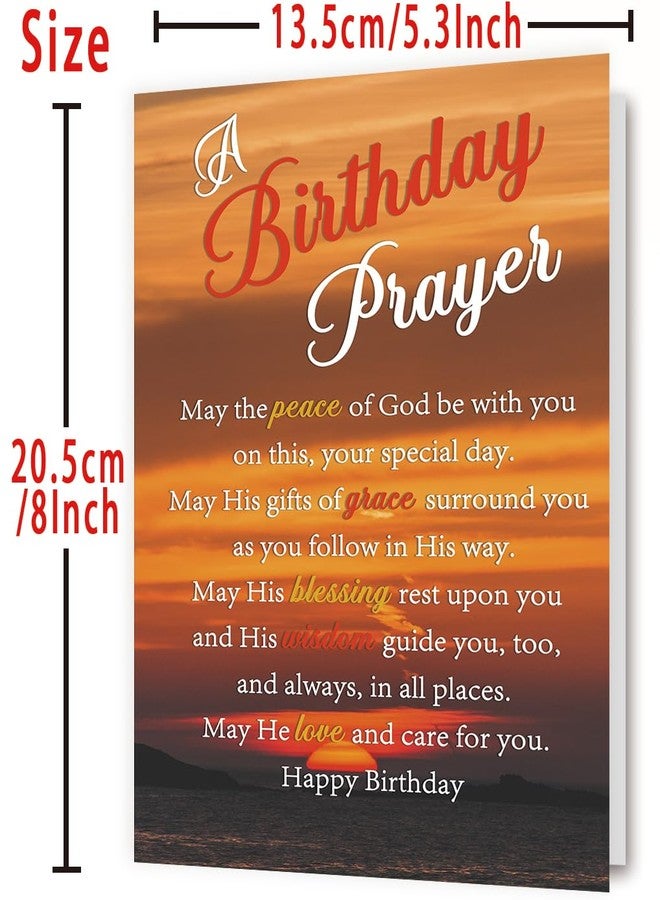 Asmallgf Religion Birthday Card for Women Men Her Him，Christian Birthday Gifts for Believer（The grace and blessings of God） - Image 3