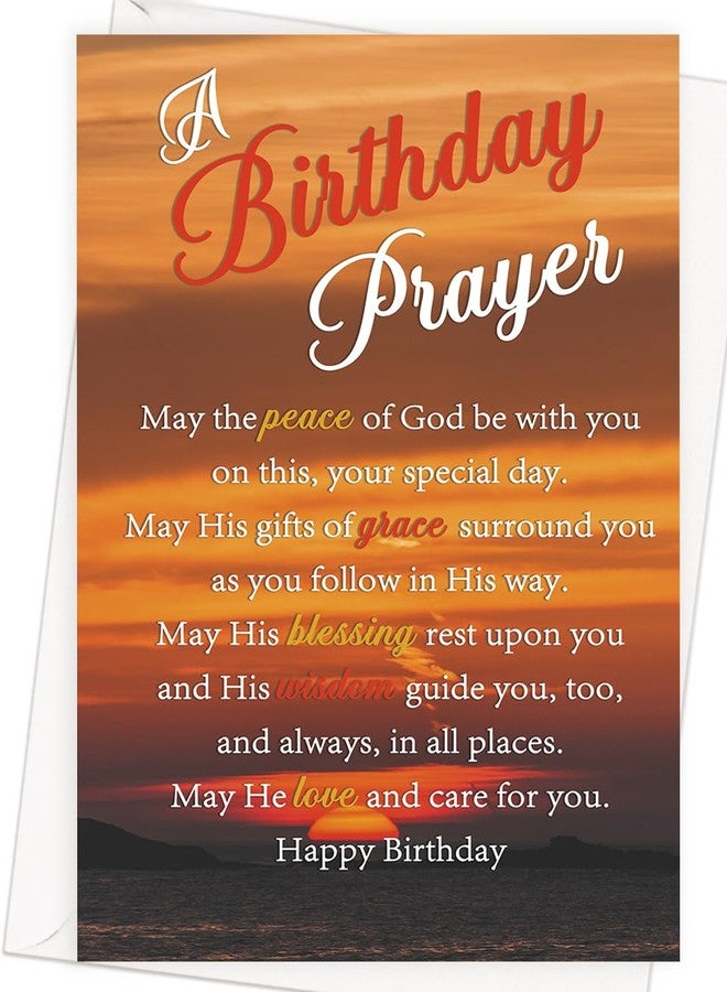 Asmallgf Religion Birthday Card for Women Men Her Him，Christian Birthday Gifts for Believer（The grace and blessings of God） - Image 1