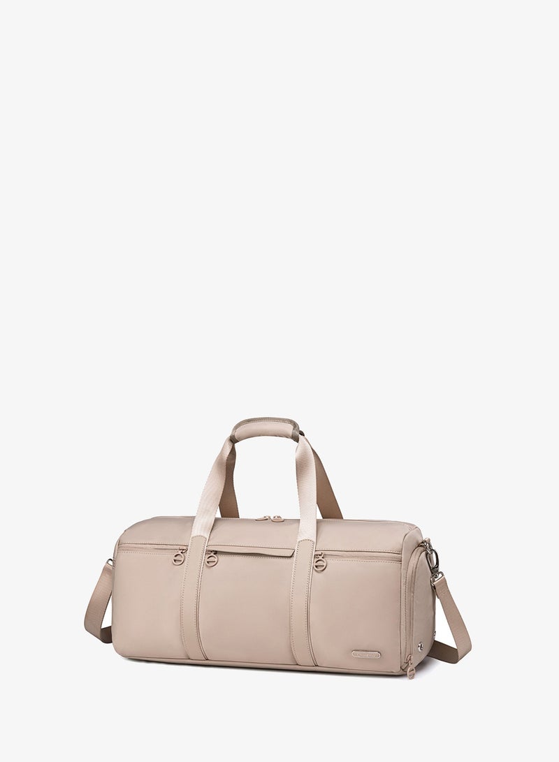 Chantria 21L Premium Gym Bag Water Resistant Duffel Bag with Shoe Compartment and Detachable Shoulder Straps for Women, CB00777-Khaki - Image 1
