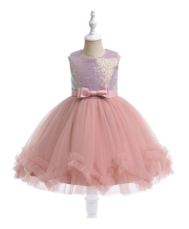 مارك وميا فستان حفلات مارك وميا مزين بفيونكة ومطرز وردي