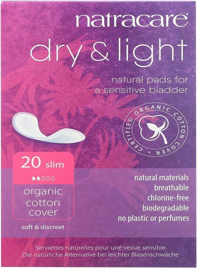 Natracare Dry and Light Incontinence Pads 6 Packs of 20 (120 Pads Total - Image 1