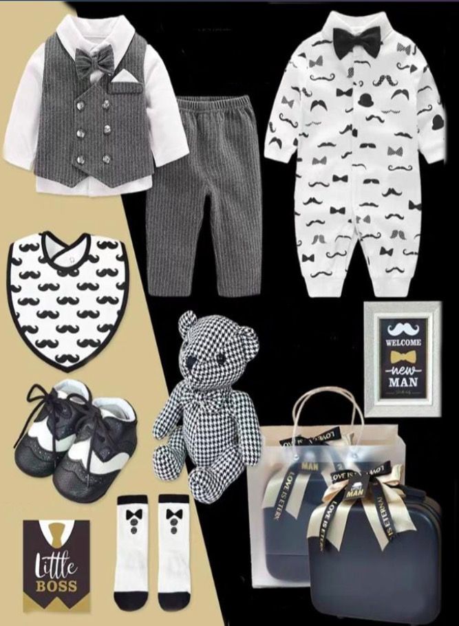 Newborn Baby Gifts Set, (9-in-1) Premium Cotton Baby Clothes Accessories Set, Baby Gift set for Expecting Moms, Fits Newborn to 3 Months - Image 2