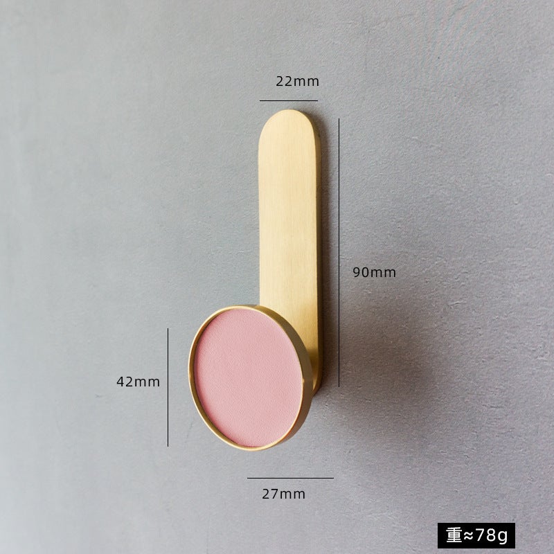 Scandinavian Creative Design Brass Decorative Nail-Free Hook Without Punching Bathroom Hook Entrance Door Coat Hook - Image 1
