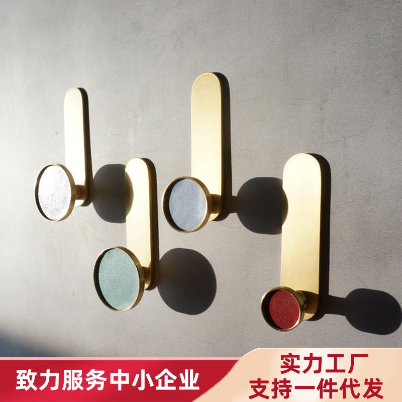 Scandinavian Creative Design Brass Decorative Nail-Free Hook Without Punching Bathroom Hook Entrance Door Coat Hook - Image 2