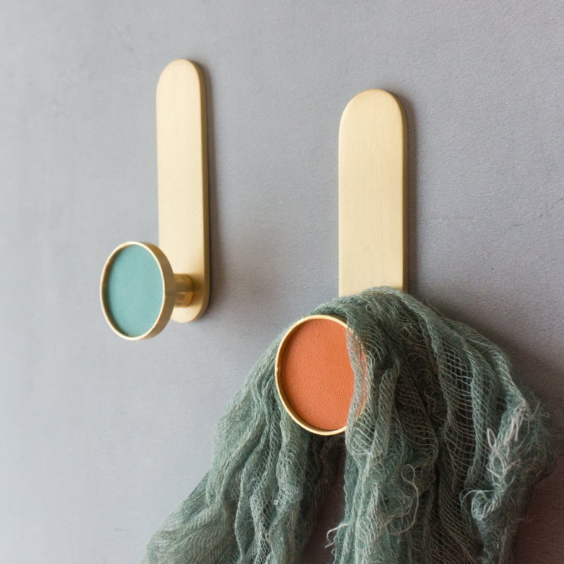 Scandinavian Creative Design Brass Decorative Nail-Free Hook Without Punching Bathroom Hook Entrance Door Coat Hook - Image 4