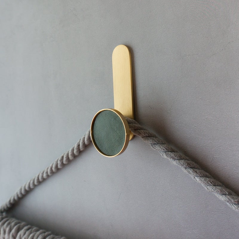 Scandinavian Creative Design Brass Decorative Nail-Free Hook Without Punching Bathroom Hook Entrance Door Coat Hook - Image 3