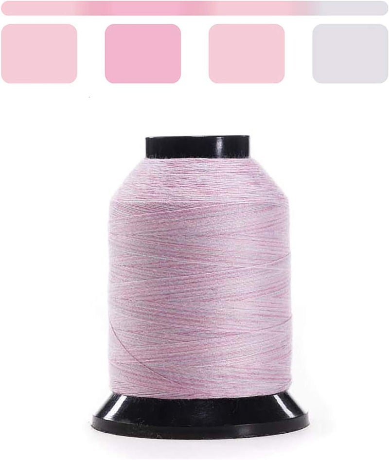 Variegated Thread | 100% Polyester, 3ply, 50wt | 1100yds Stackable Thread Cones for Quilting and Sewing… (Cotton Candy)